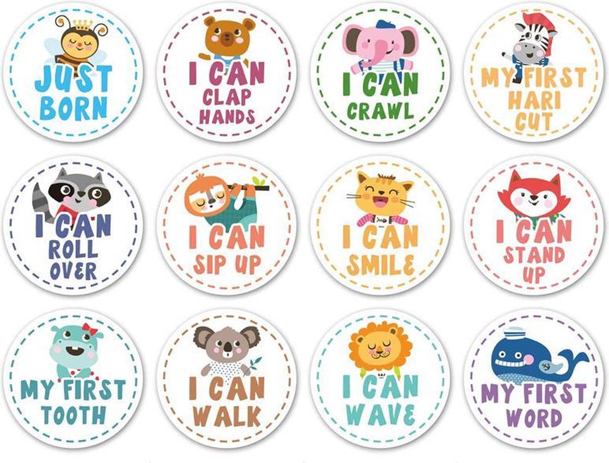 Baby milestone stickers