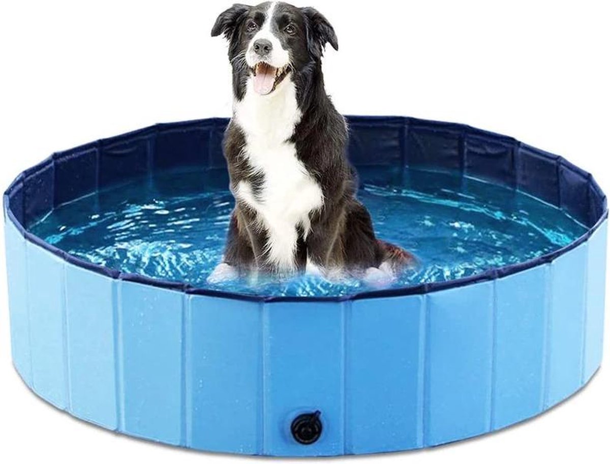 Zwembadje voor huisdieren - Hondenzwembad - Hondenbad - Bad voor Honden en Huisdieren - Opzetzwembad - 60 x 20 - Blauw