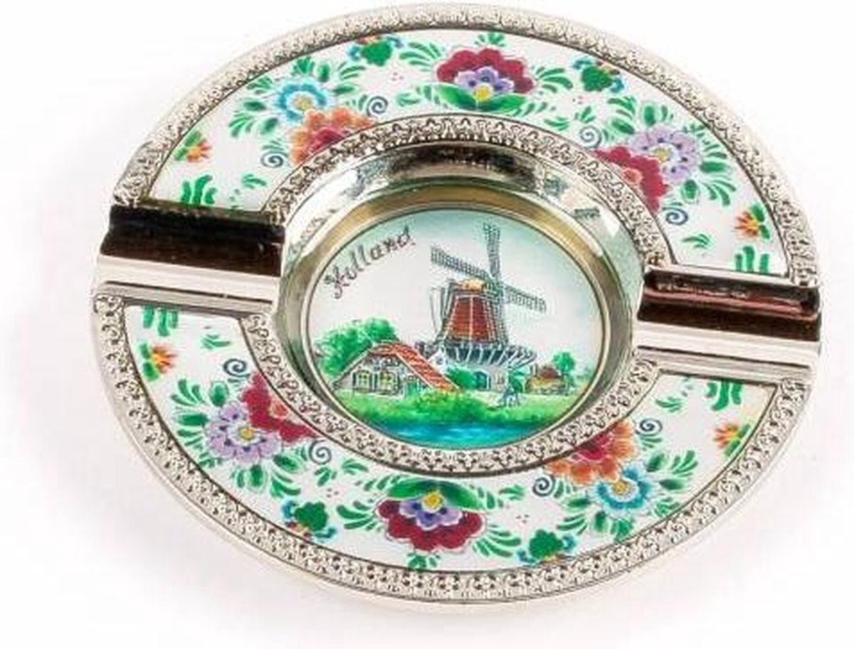 Asbak Klein Rond Color Molen Holland - Souvenir