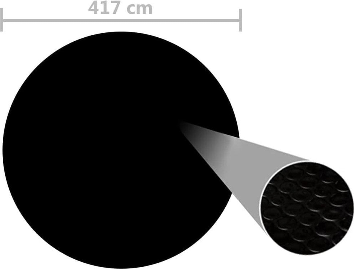 Zwembadhoes 417 cm PE zwart