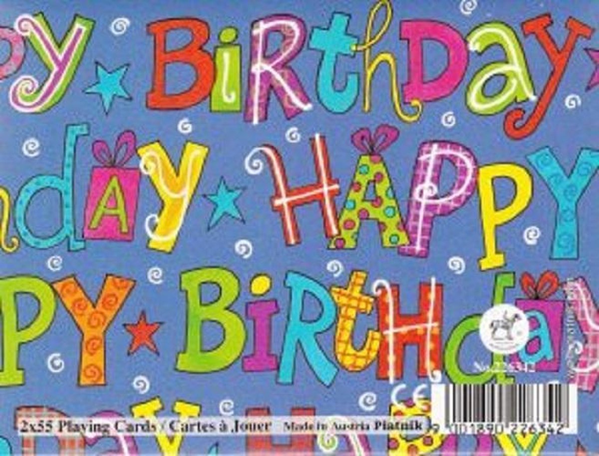 Happy Birthday speelkaarten