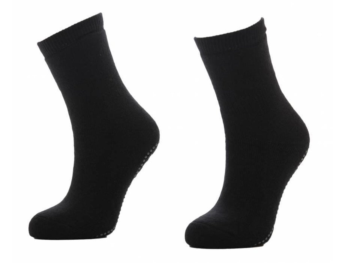 Basset Kinder/dames Homepads sokken 1 paar rood  - 34