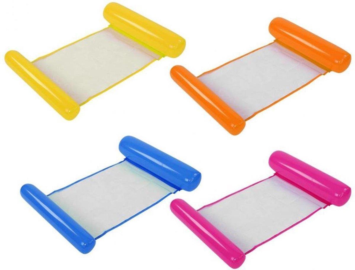 Opblaasbare Waterhangmat - 128cm x 80cm - Oranje