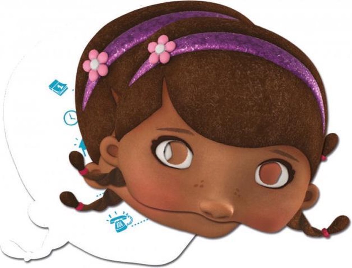 Procos Gezichtsmaskers/uitnodigingen Doc Mcstuffins 4 Stuks