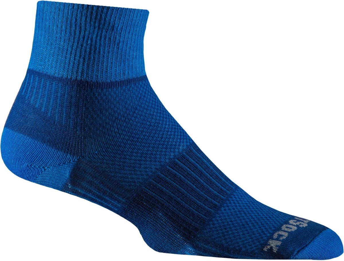 Wrightsock Coolmesh Quarter - Navy blauw/Elektrisch blauw - S (34 - 37)