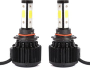 2 STKS X6 9005 36 W 3600LM 6500 K 4 COB LED Auto Koplamp Lampen DC 9-32 V Wit Licht (Zwart)