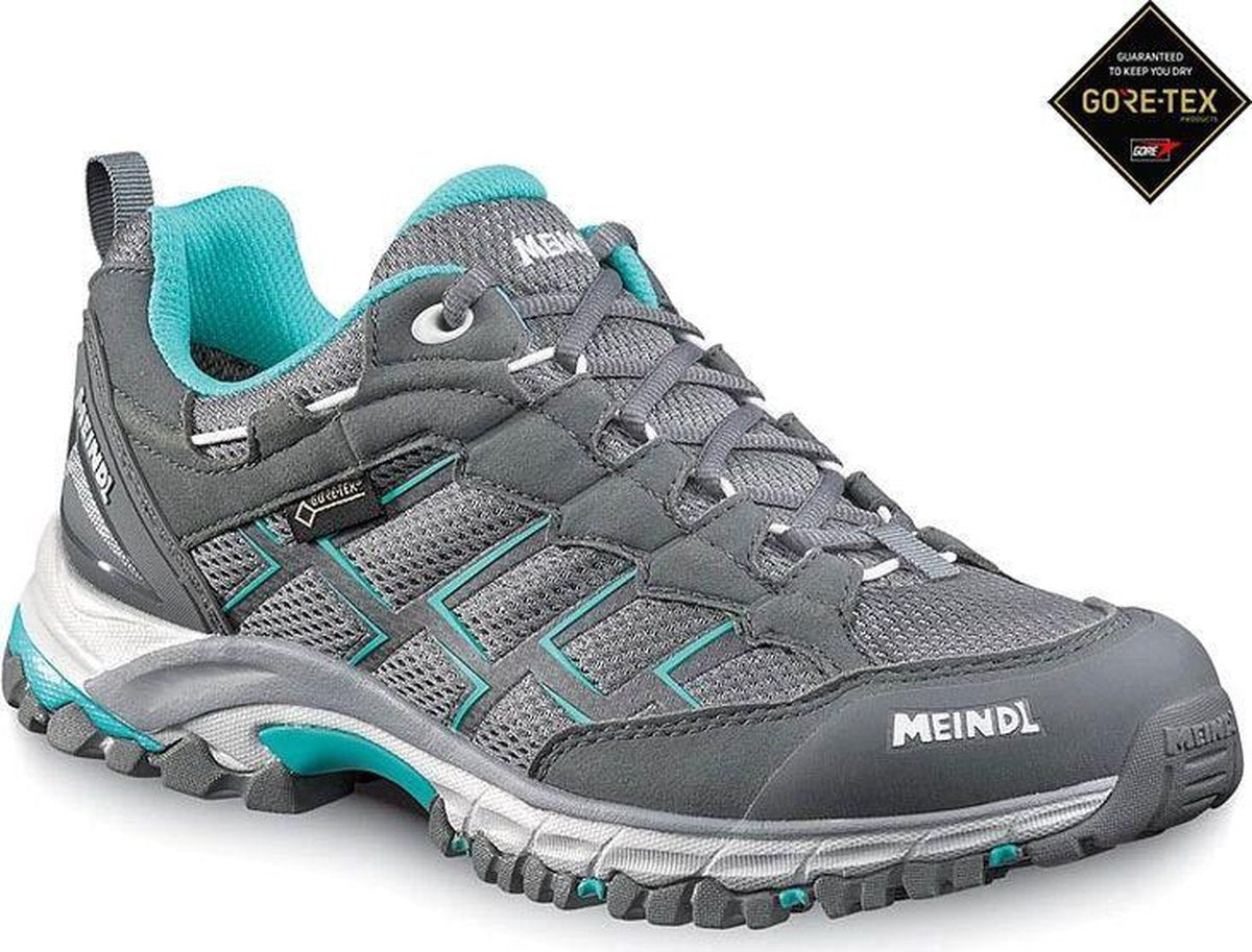 Meindl Caribe Gtx Gore-Tex Wandelschoenen Dames - Steengrijs / Turkoois | Maat: 37