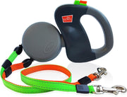 Wigzi Dual Doggie 2.0 Voor Twee Honden - Hondenriem - Grijs - 3m - <22 kg (per hond)