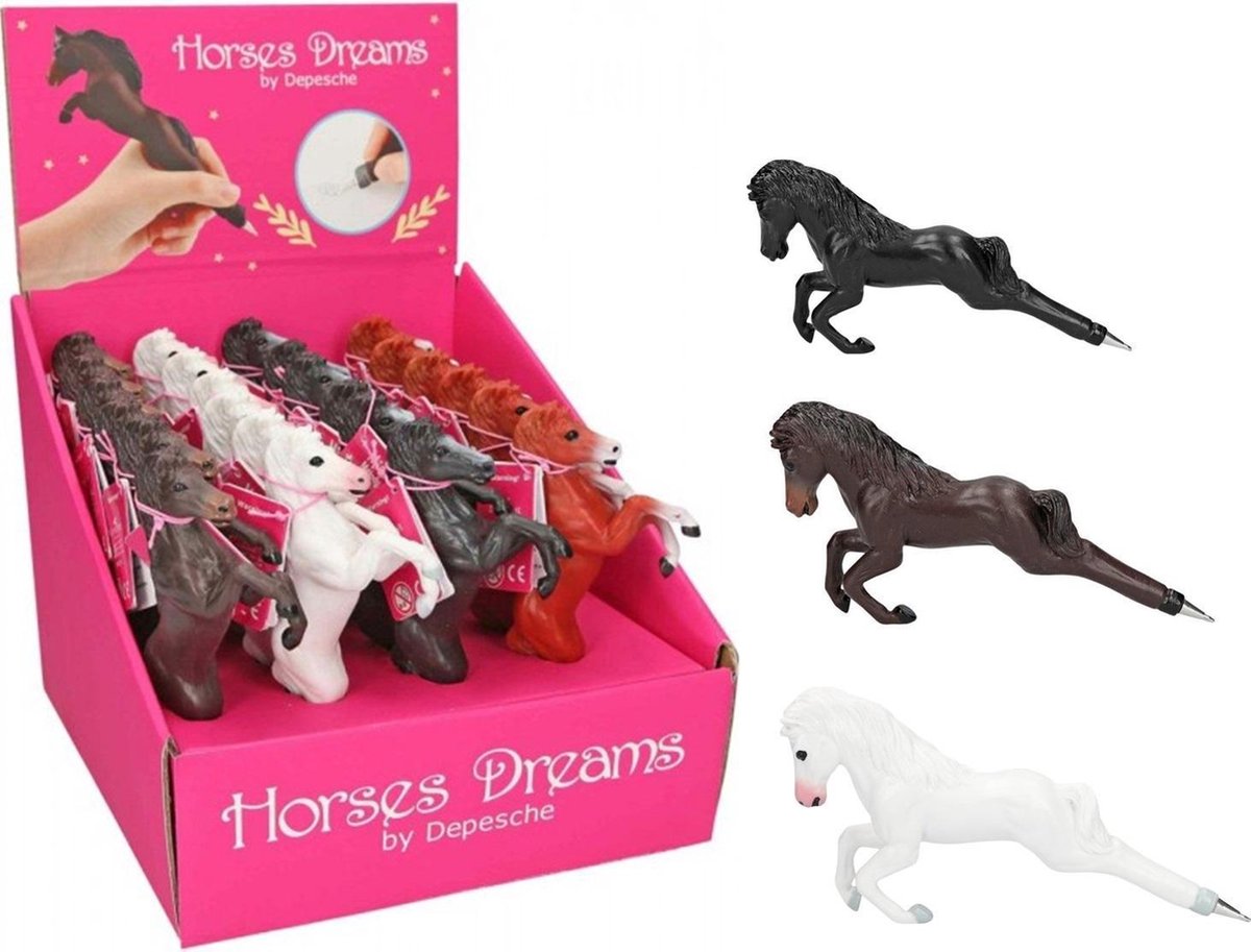Depesche Horses Dreams pen - Leuke paarden pen met 3D design - Back to School