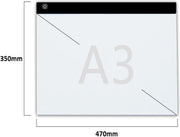 A3 Lightpad / LED licht Lichtbak / Tekentafel / Lichttafel / Lichtbox / Lightbox met 3 DIMBARE lichtstanden