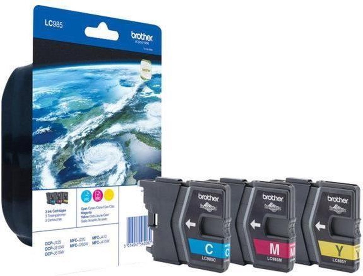 Brother LC-985 Inktcartridges - Cyaan / Magenta / Geel