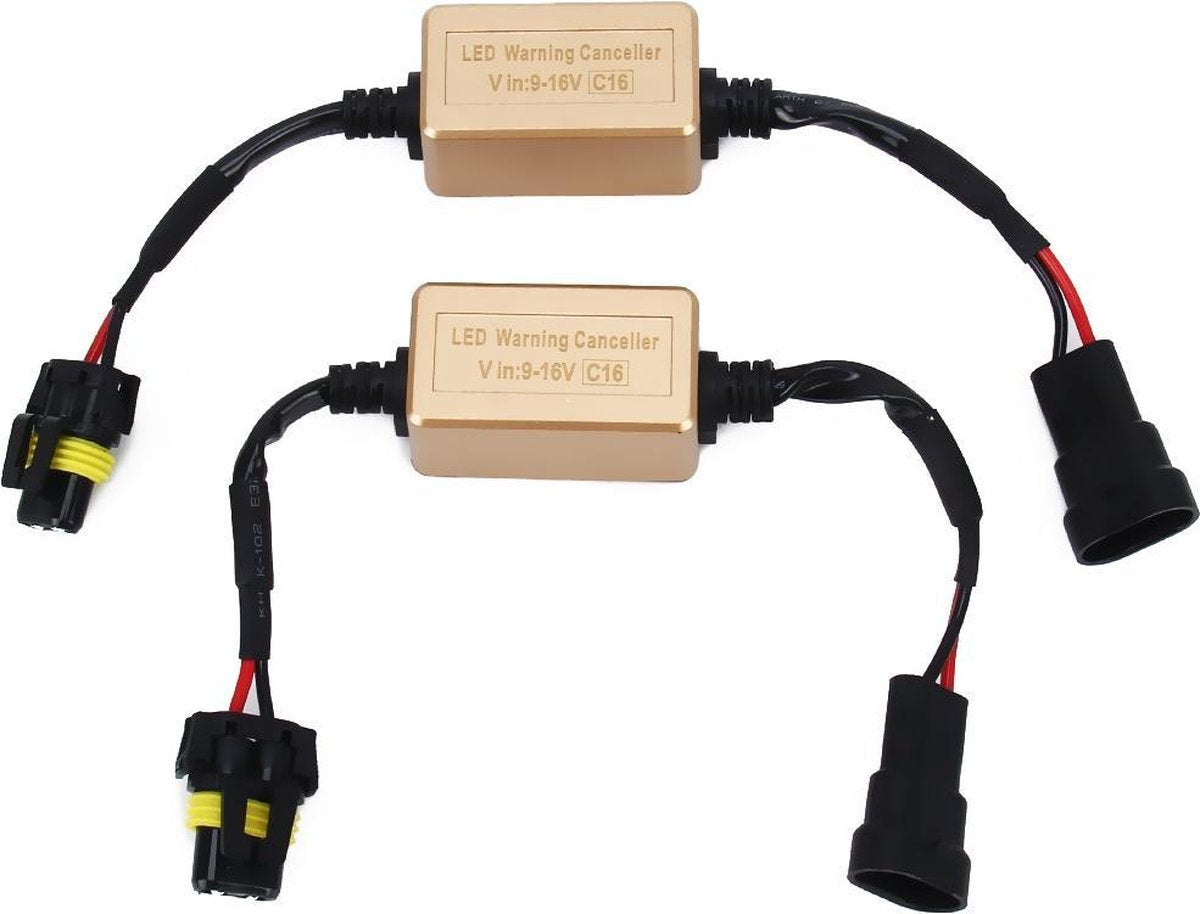 2 PCS 9005 9006 9012 LED Koplamp Canbus Foutloos Computerwaarschuwing Canceller Weerstand Decoders Anti-flikkering Condensator Harnas