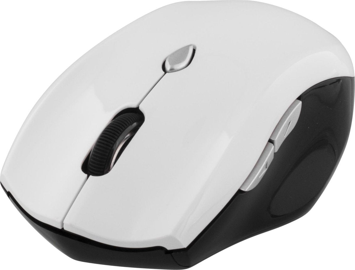 DELTACO MS-769 Draadloze optische muis 800-1600 DPI - 7 knoppen met scroll - Wit