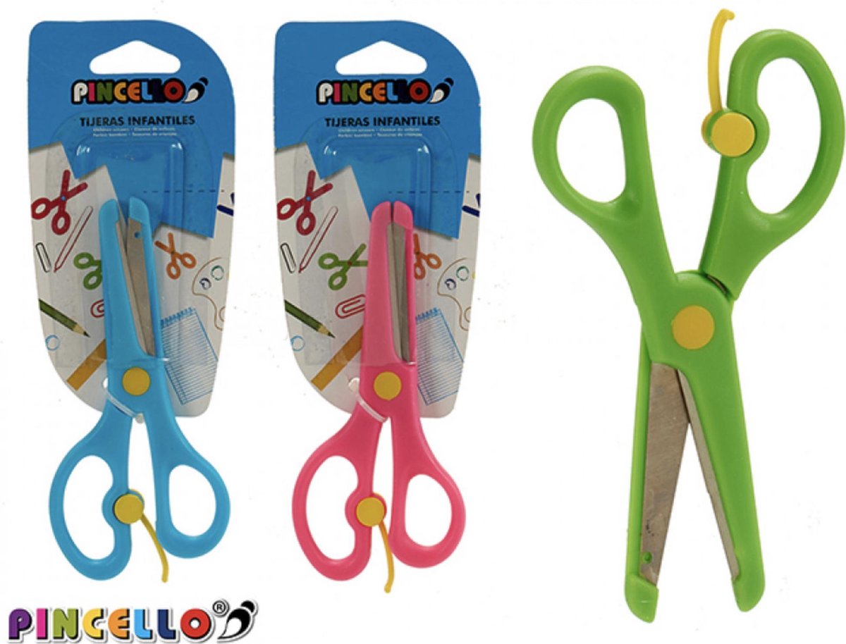 Pincello Kinderschaar met terugveer hendeltje - Blauw