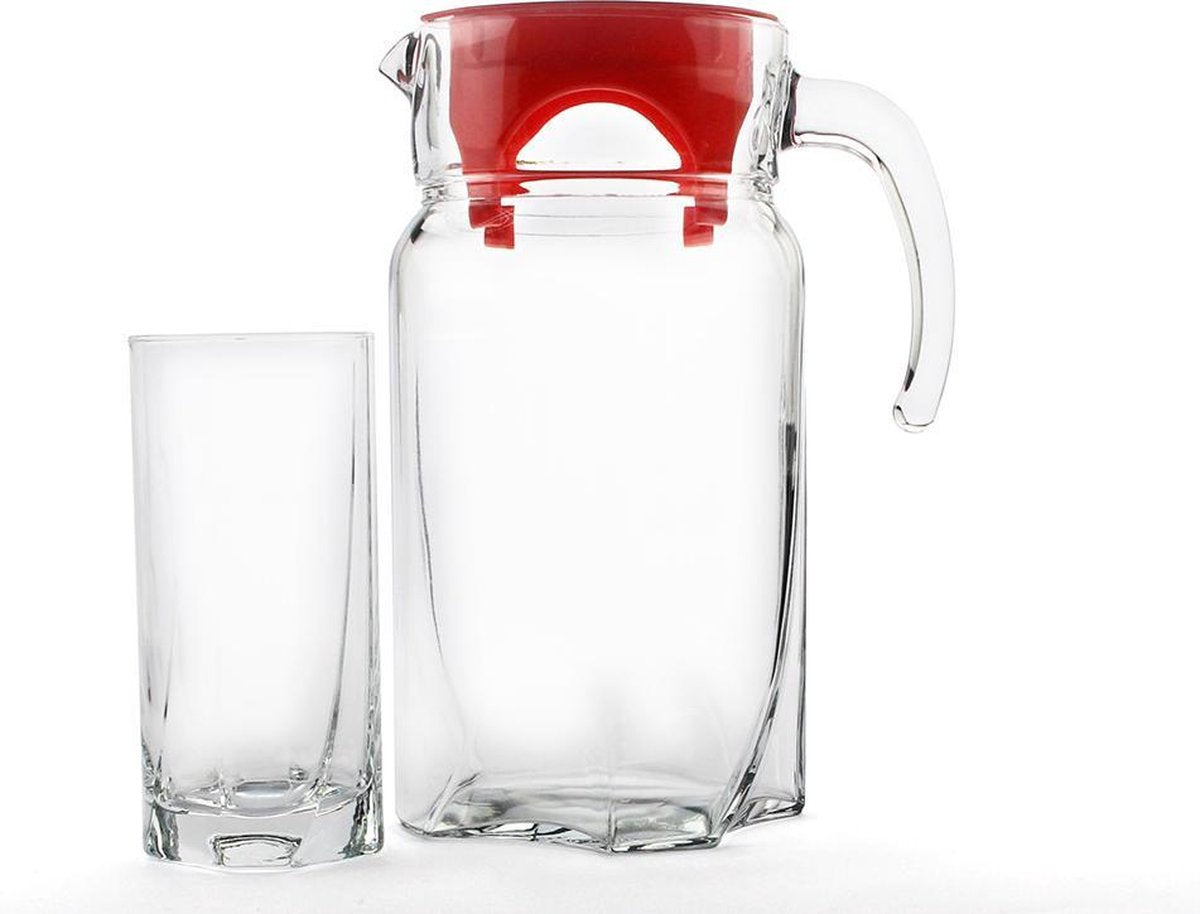 Pasabahce waterkaraf met 6 longdrinkglazen