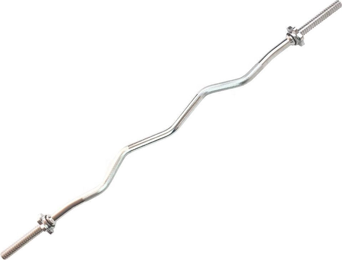 EZ Curl Bar 120cm 25mm - Curl Bicep Stang - Curl Barbell - Halterstang - Gewichtenstang - Curlstang