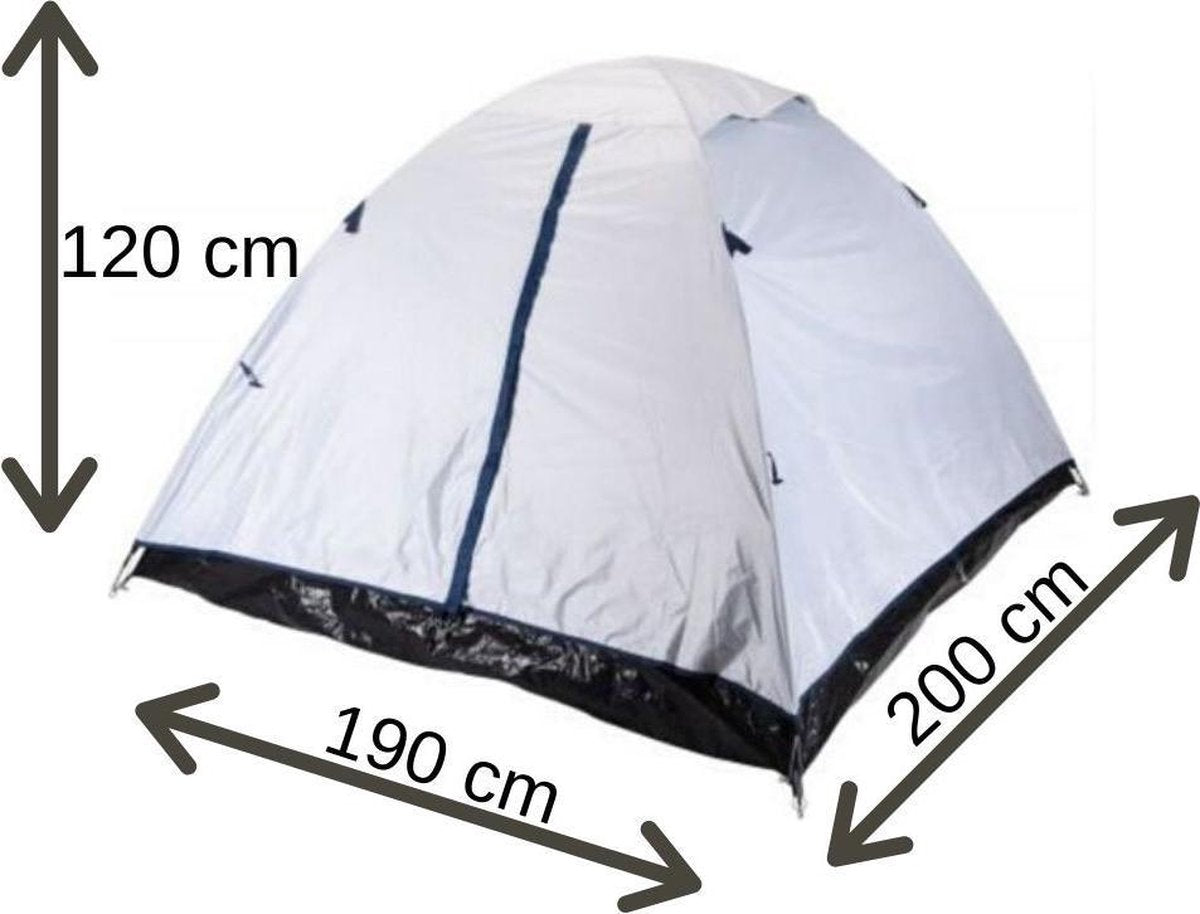 Redcliffs Kampeertent - Grijs/ Zwart - 4 Persoons