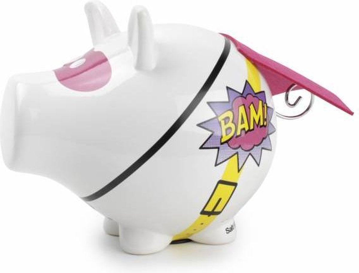 Salt&Pepper Oink Spaarvarken Super Hero Girl