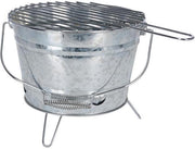 BBQ Emmer - Houtskool Tafelmodel met Grill  - Ø33 x 15 cm - Metaal