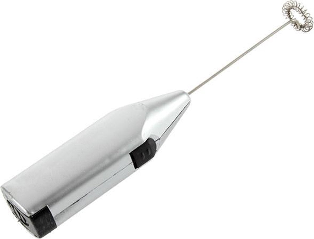 cappuccino mixer 21 cm lang 4 cm breed zilverkleur