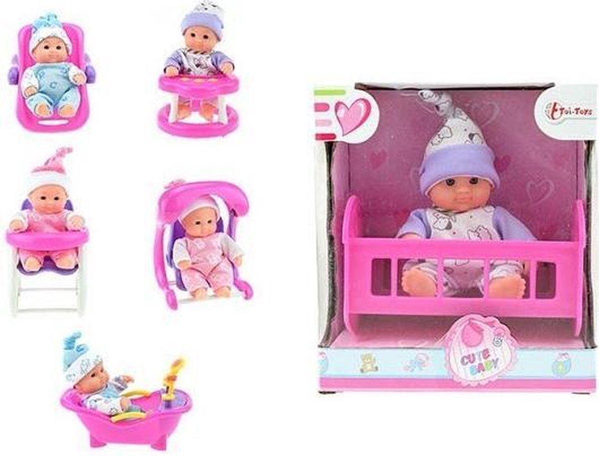Toi Toys Babypop in stoel 17x15x10cm