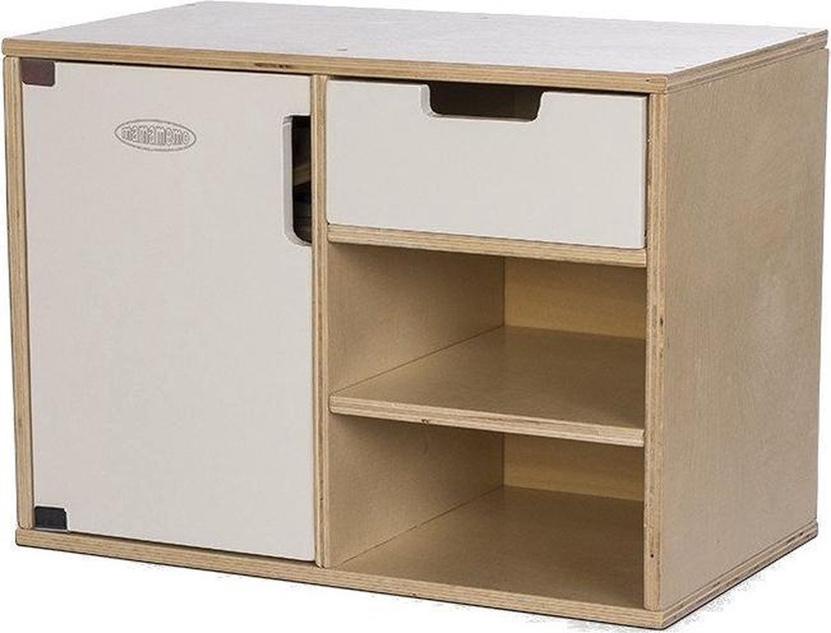 Mamamemo Houten Keukenkastje Met Koelkast 36 Cm
