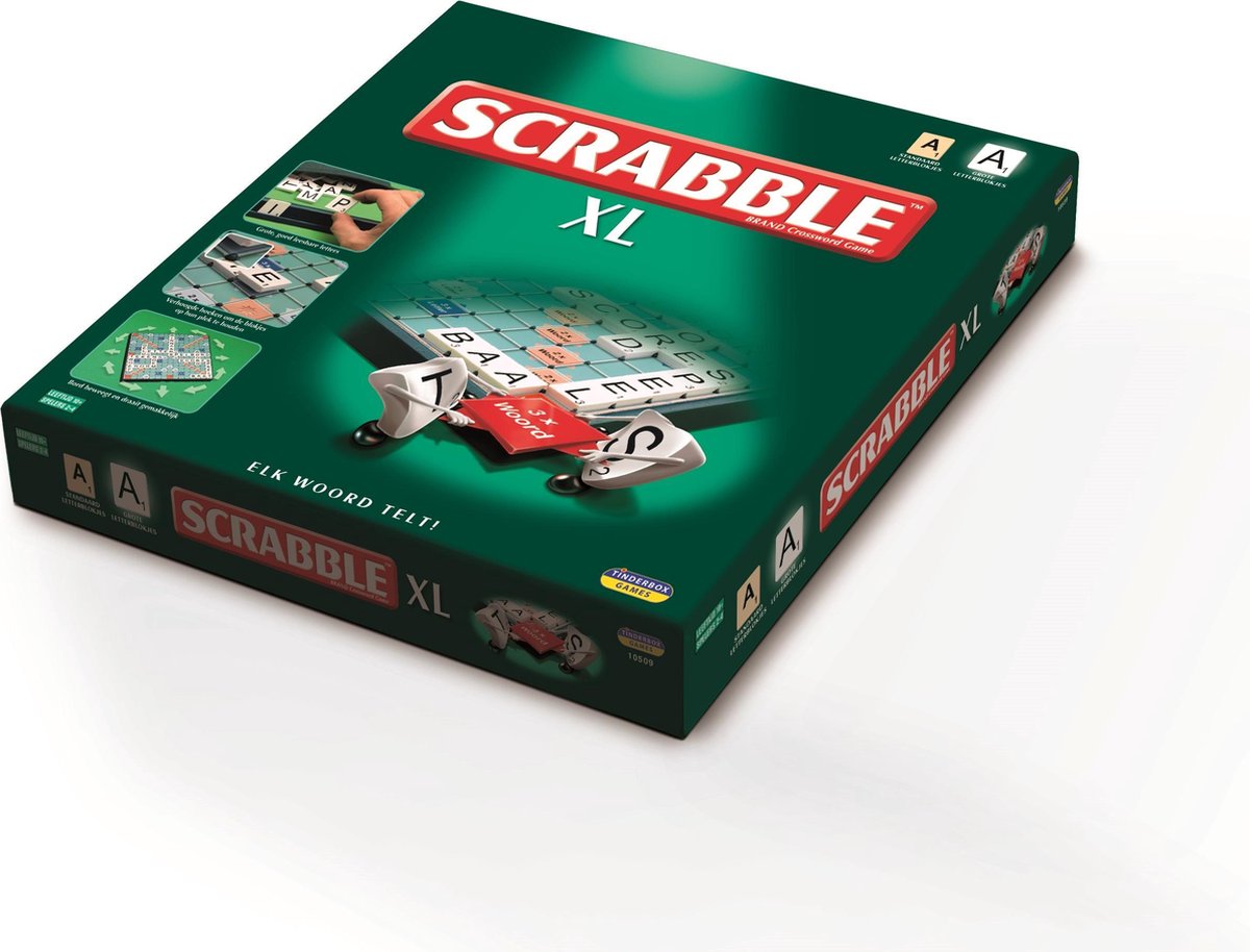 Scrabble XL - Extra grote letters en een draaiend bord