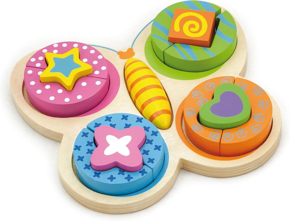 Viga Toys - Blokken Puzzel - Vlinder