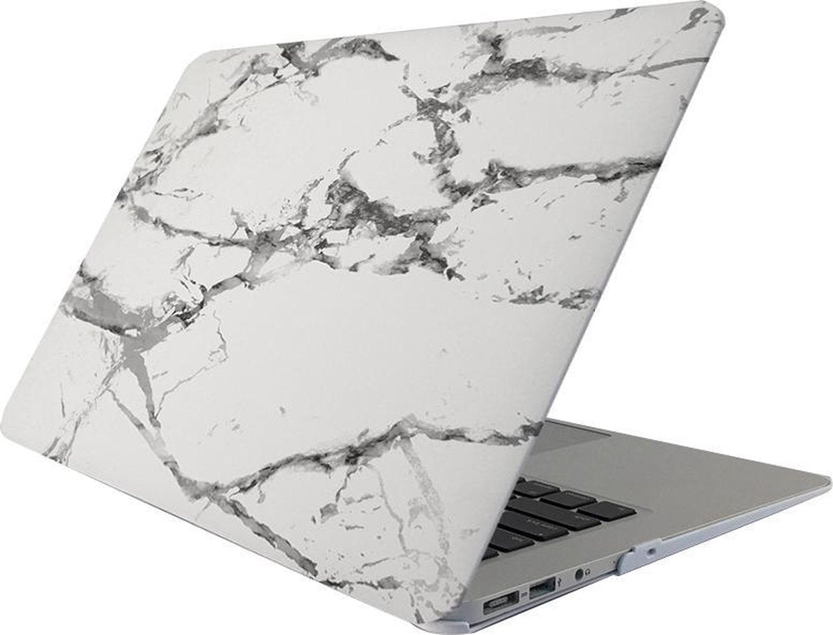 Mobigear Hard Case Marble White voor Apple MacBook Air 13 inch