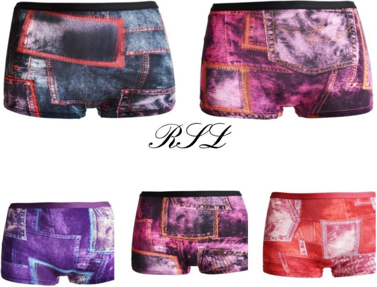 Meisjes boxershort 5 pack met print 5－7 jaar 128－140