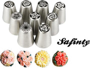 16 delig + 10 wegwerpzakken - Russische spuitmondjes-set 12 stuks- bloemen- decoratie-spuitmondjes -cupcakes-gebak-cake