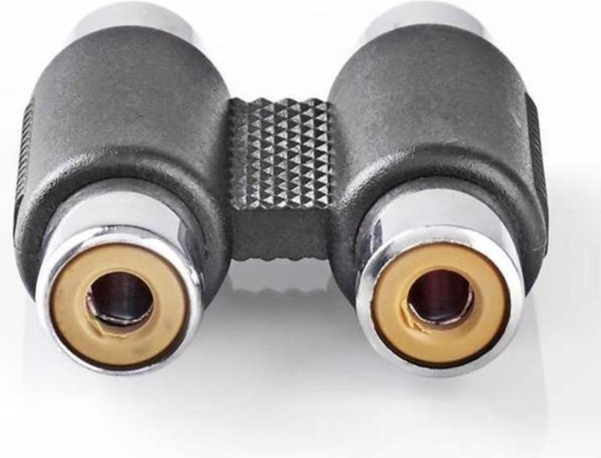 NEWTRONICS Stereo adapter 2x Tulp / RCA vrouwelijk <-> 2x Tulp / RCA vrouwelijk