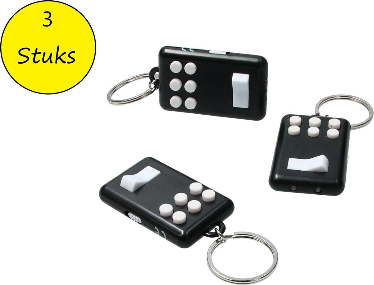 Fidget pad Anti stress set 3 stuks Flip en Click Keylight Zwart-Wit