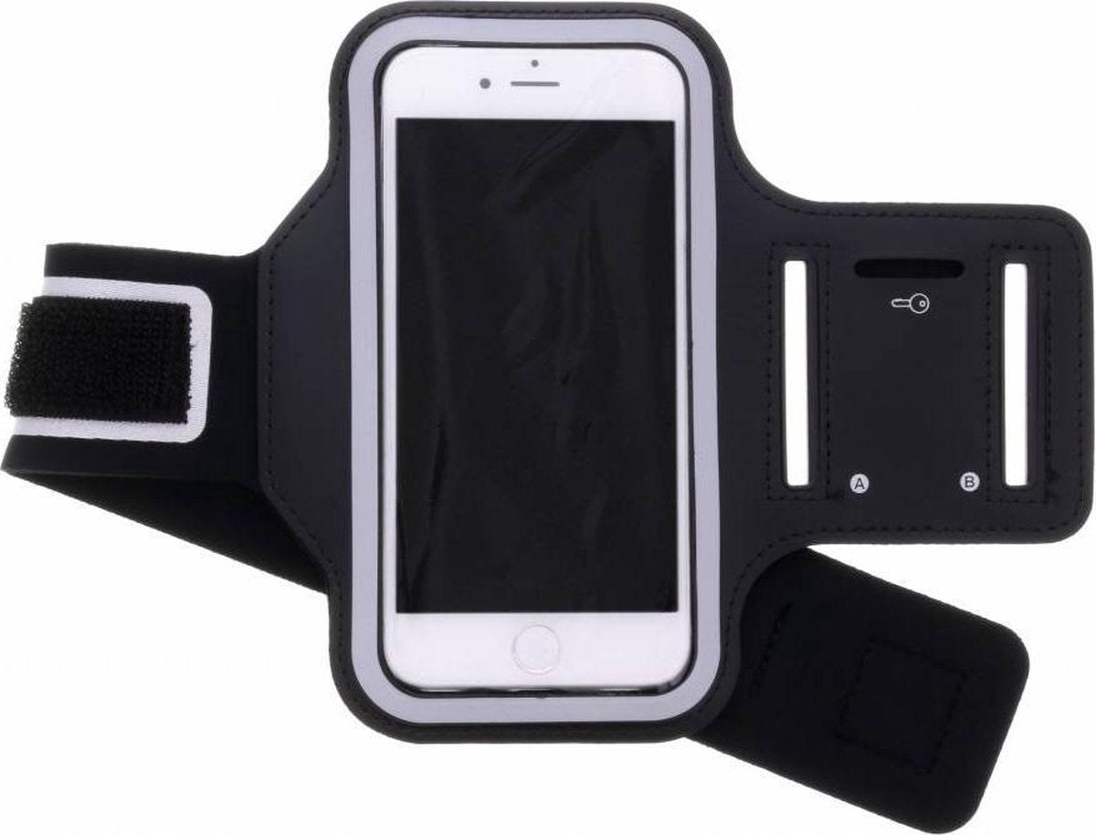 Zwart Sportarmband Iphone 8 / 7 / 6S / 6 - Zwart / Black