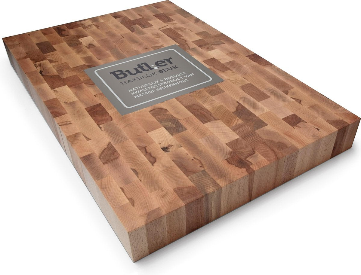 Butler Hakblok - kopsbeukenhout - 60 x 40 x 6 cm