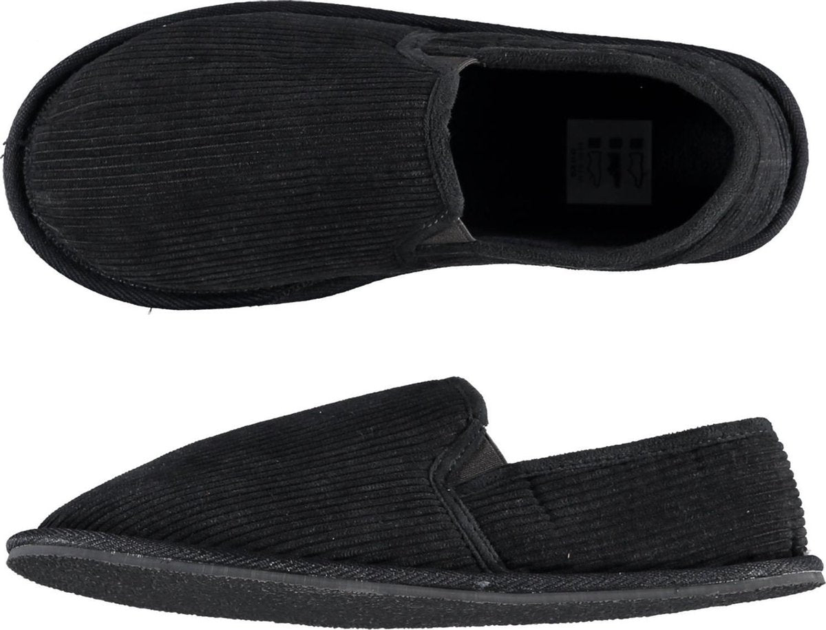 Pantoffels heren - Sloffen - Pantoffels - Sloffen heren - Laag - Rib - Antraciet - Maat 41/42