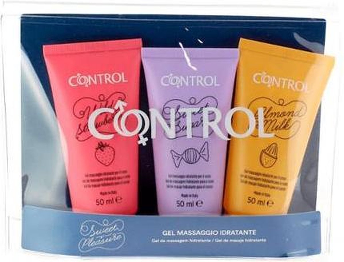 Control Sweet Pleasure Kit De Viaje Geles De Masaje 3x 50ml