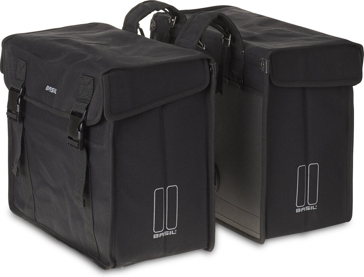 Basil Kavan Dubbele fietstas - Zwart - 65 Liter