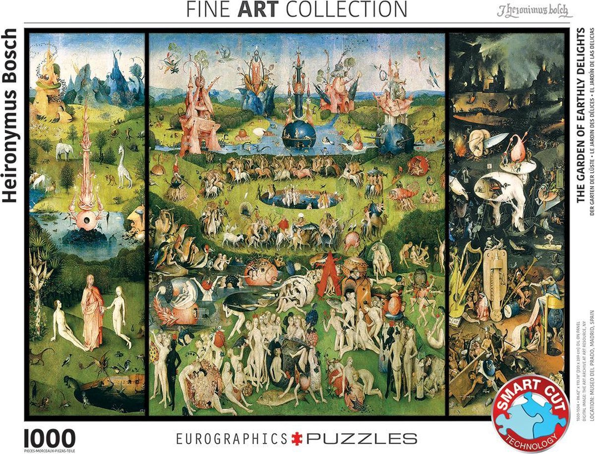 Eurographics puzzel The Garden of Earthly Delights - Jheronimus Bosch - 1000 stukjes