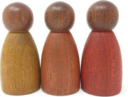 Grapat Houten Speelgoed 3 x Warme Donkere Nins