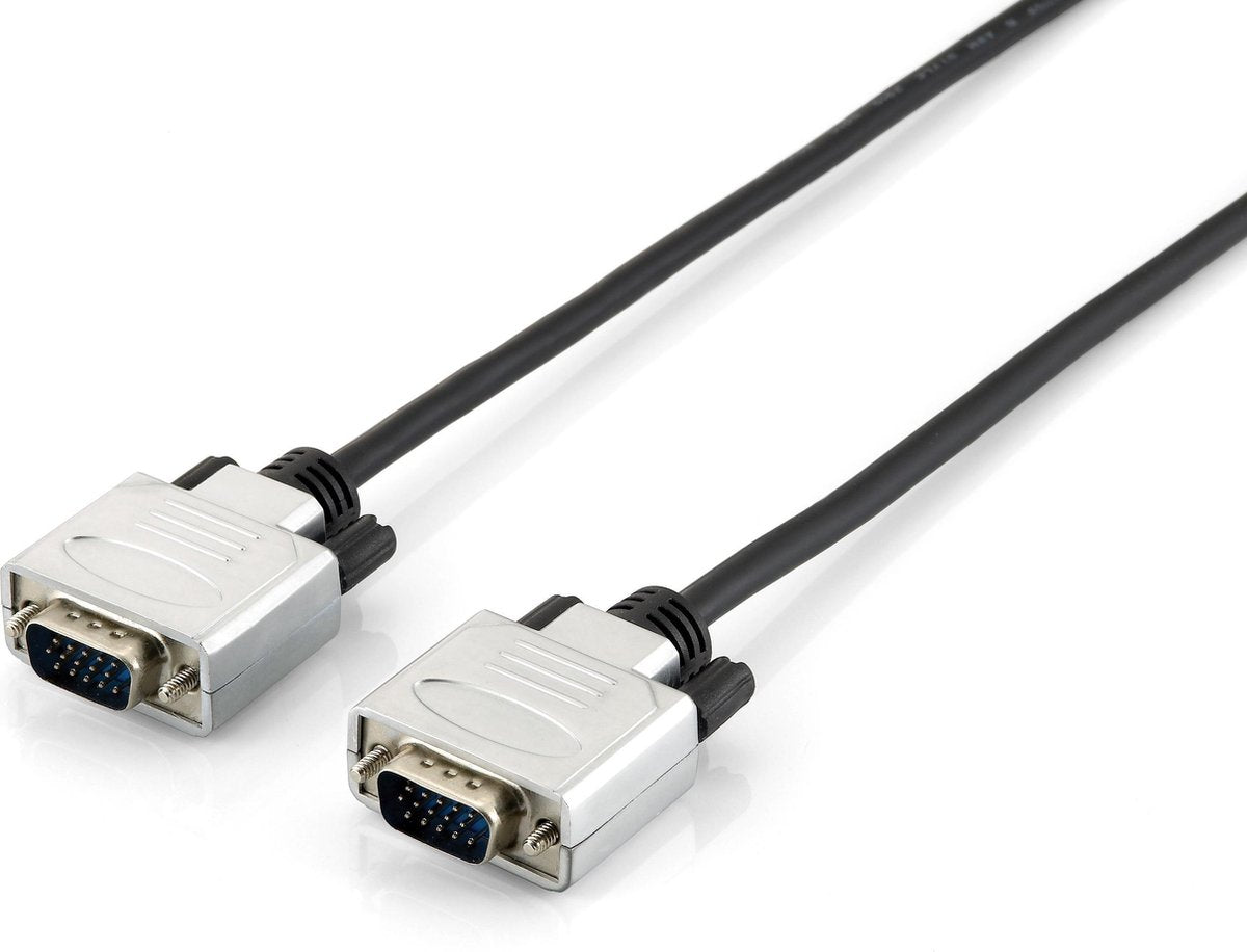 Equip - VGA (D-Sub) naar VGA (D-Sub) - 3 m - Zwart;Zilver