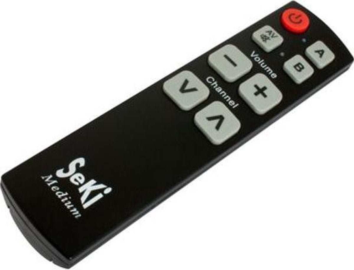 afstandsbediening voor senioren /slechtzienden /gehandicapten zelflerend Seki medium zwart