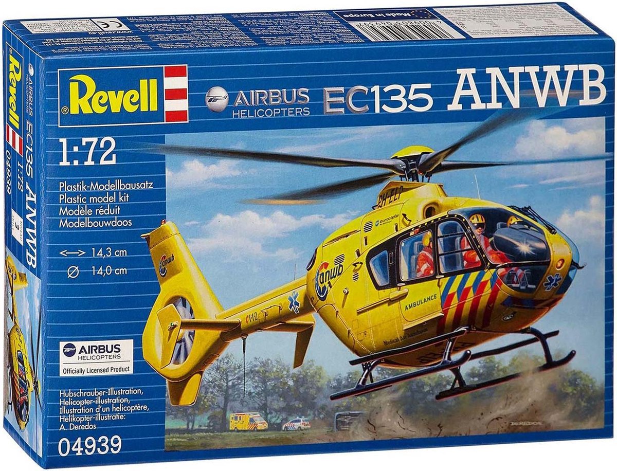 Airbus Helicopters EC135 ANWB Revell - schaal 1 -72 - Bouwpakket Revell Helikopters