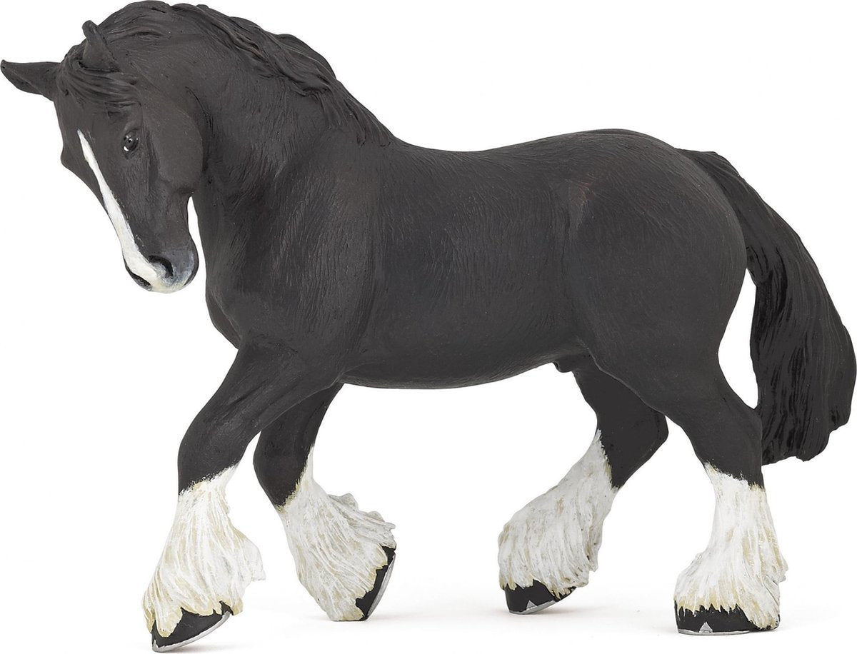 Speelfiguur - Paard - Shire hengst - Zwart