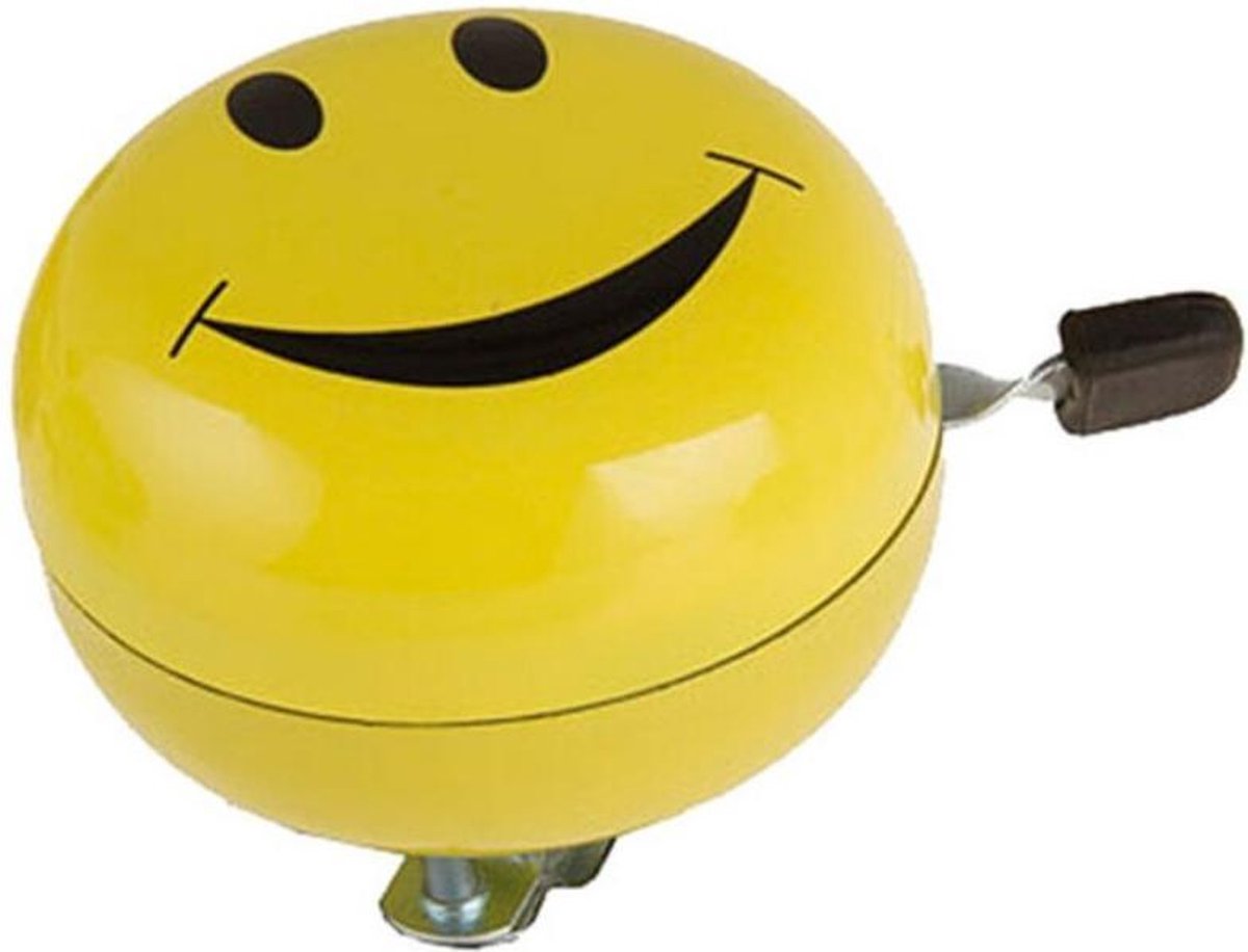 Fietsbel M-Wave Ding-Dong ø80mm - Smiley Geel