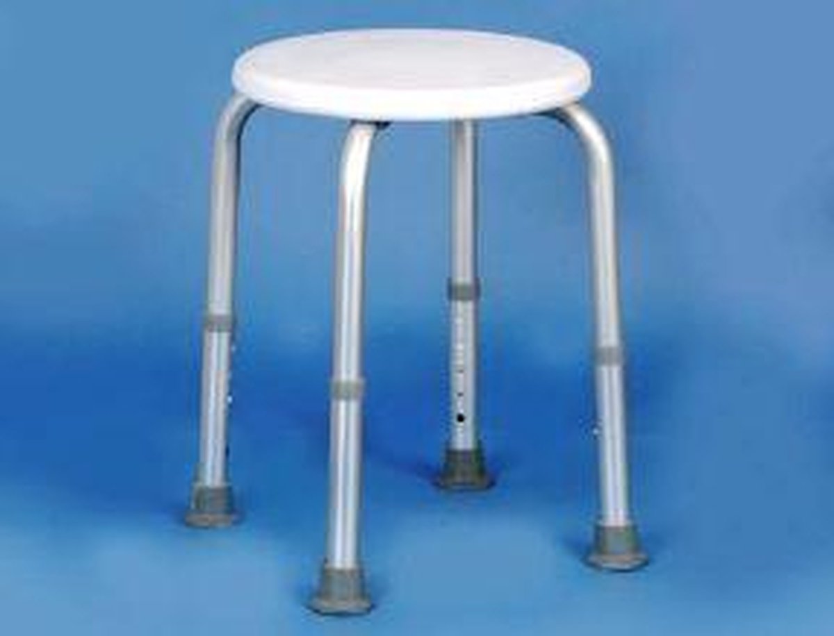 Douchestoeltje ronde zitting - Premium hoogte 51 - 61 cm
