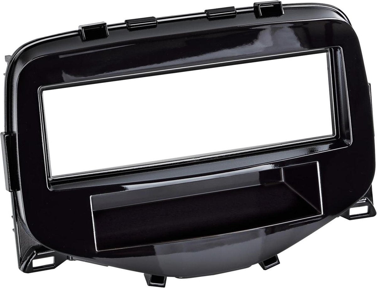 1-DIN Paneel Citroën C1 - Peugeot 108 - Toyota Aygo 2014-2019 Kleur: Piano Zwart
