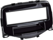 1-DIN Paneel Citroën C1 - Peugeot 108 - Toyota Aygo 2014-2019 Kleur: Piano Zwart