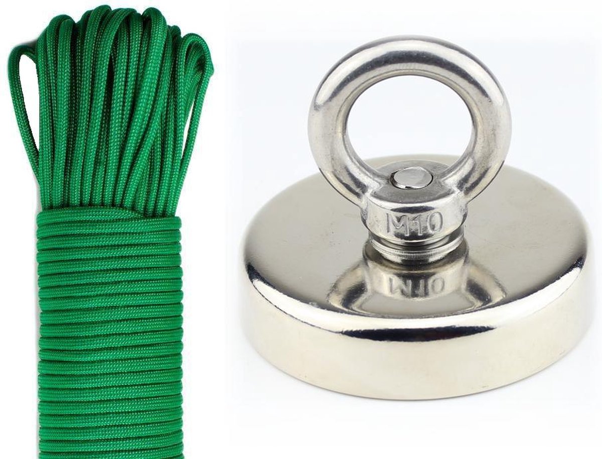 Vismagneet - 145 KG Trekkracht - 15 Meter Touw