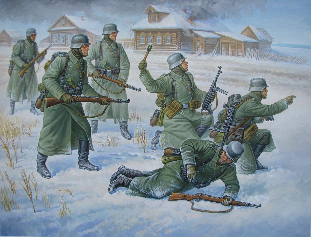 Zvezda - German Infantry (Winter Uniform) (Zve6198)